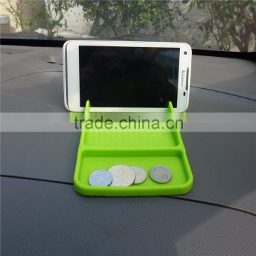 3D silicone anti slip mat in car for mobile phone holder and tablet PC