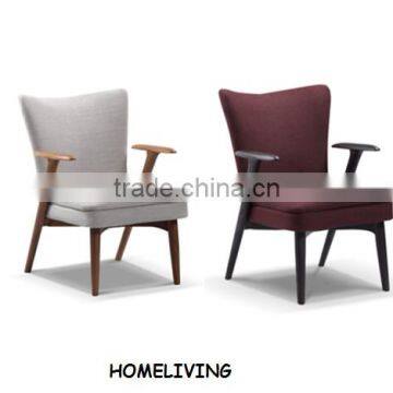 2016 modern design living room fabric chair with wooden leg