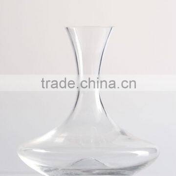 Elegant Art Glass Clear Handle Wine Port Sherry Decanter Carafe