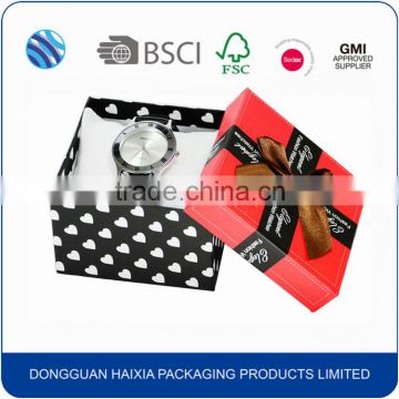 Luxury custom new product paper wrist watch box with pillow