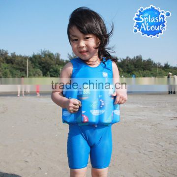 Promotional	children swimwear distributor	boys Printed Nylon Elastane UV protection taiwan kids floating swimwear