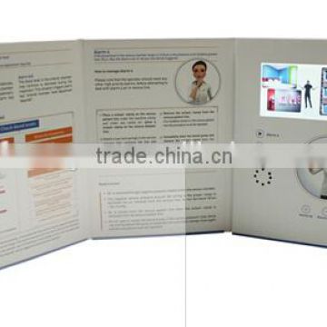 Promotional 7" in print video brochure card for adverting