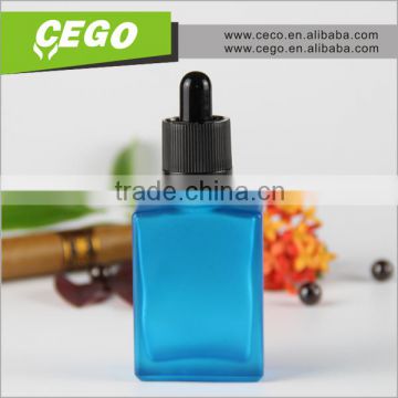Hot Sale!!!rectangular e-liquid 30ml anber glass dropper bottle