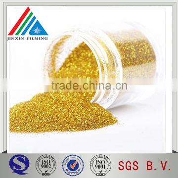 100% pure golden/silver colorful metallized Polyester(PET) Glitter Powder