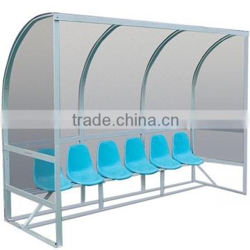 Stainless Steel or Aluminum Bus Stop Shelter with Waiting Chair for City / Town Construction
