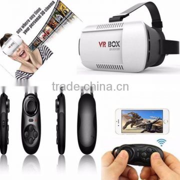 Virtual Reality 3D Glasses VR Box with Bluetooth Romote Control HeadMount VR BOX 2.0