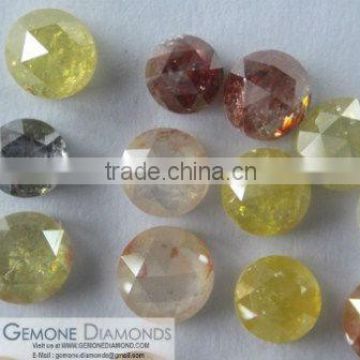 NATURAL LOOSE ROSE CUT ICY OPAQUE MIXED CLARITY LOOSE DIAMONDS