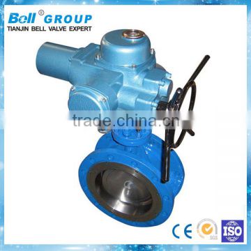 part turn metal seal electric flange butterfly valve