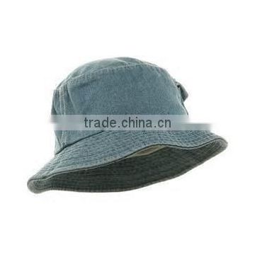 Cotton twill string bucket hat with wide/short brim blank bucket hat