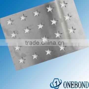 Star pattern aluminium perforated decorated panel for curtain wall