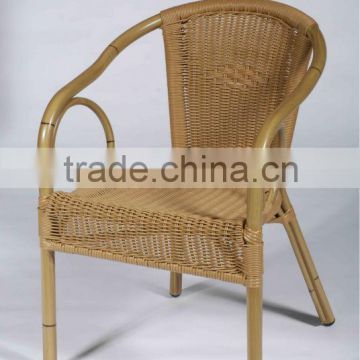 2016 new style design aluminium Commercial for Restaurant PE Rattan chair dining chair hot sale