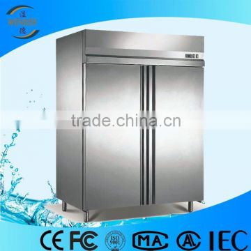 1000L new style used 2 doors stainless steel commercial upright freezer