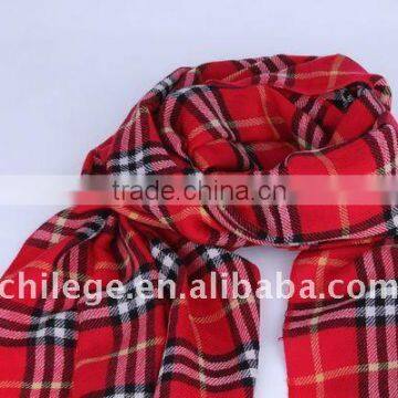 wool checked stole