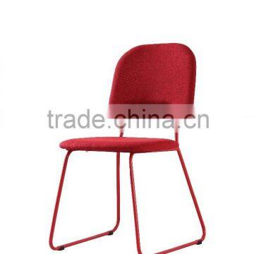 colorful fabric with powder coated legs dining chair, new design dining chair DC9019
