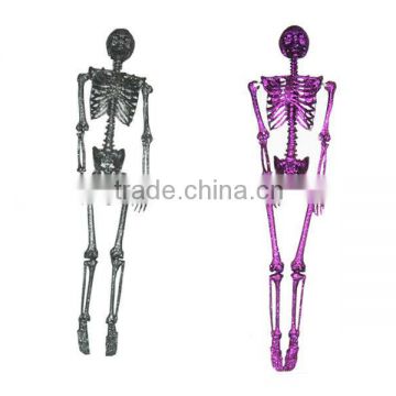 creepy skull decorations for halloween glittered skeleton