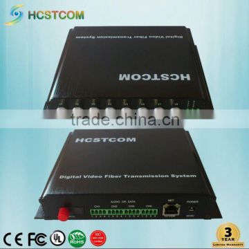 8 Channel video fiber optic transmitter and receiver