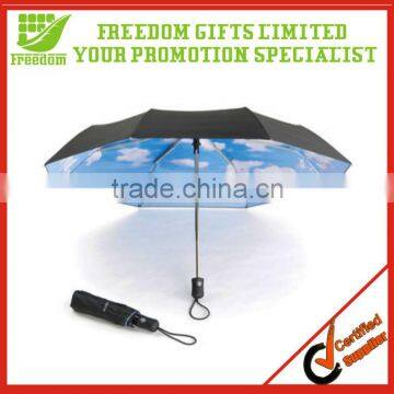 Customized Promotion Triple Folding Portable Sun Proof Umbrella