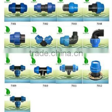 Agriculture Irrigation PE compression pipe fitting