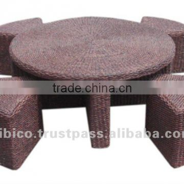 Round Stool Table New Style 2012/ water hyacinth table sets