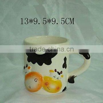wholesale ceramic coffee mug with cow shape