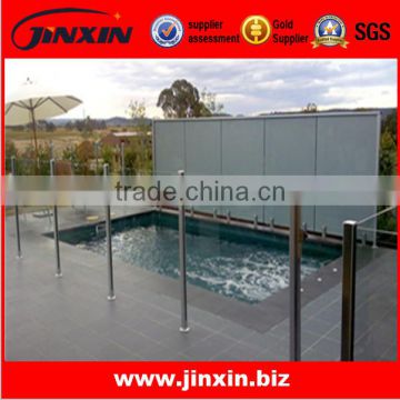 Glass swimming pool fence topless steel post