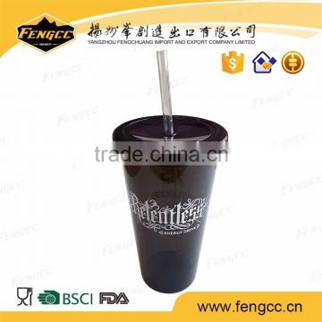 new arrival double wall Creative Juice straw cup