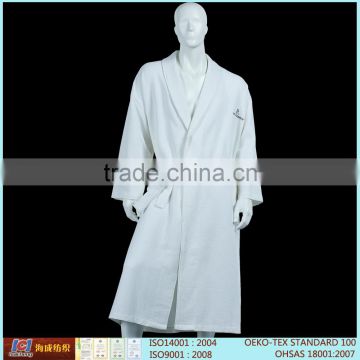 high quality luxury white cotton waffle bathrobe,coral fleece bathrobe,terry bathrobe