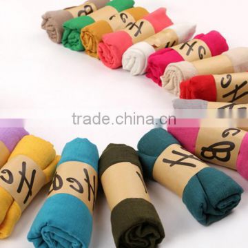 solid polyester many colors scarf 180*85cm scarf