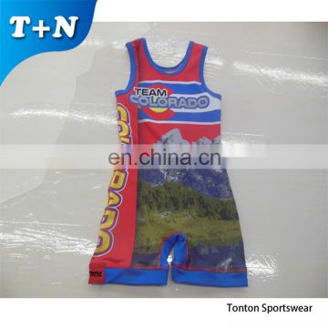 cool sublimated china wrestling singlets