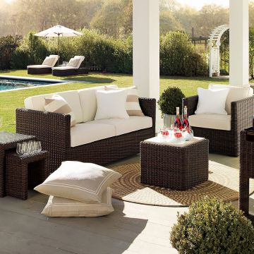 Sun Resistant Outdoor Lounge Furniture Waterproof Comfortable Environmental Protection