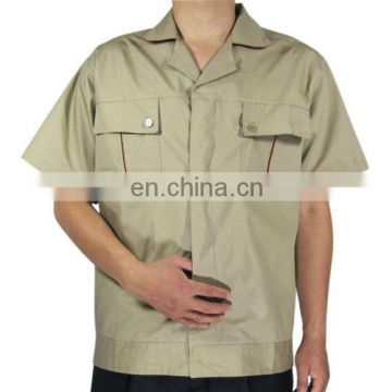 wholesale fashionable short sleeve industrial men workwear jackets with many pockets/cheap workwear uniform for men