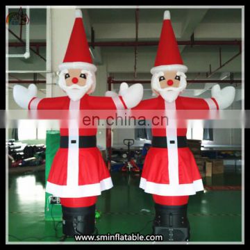 High Quality Inflatable Chirstmas Santa Claus Air Sky Dancer For Advertising