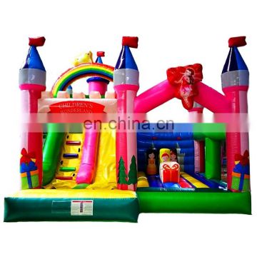 Funny  Inflatable Pink Princess Bouncy Castle With Slide, Inflatable fun house bounce house  For Children
