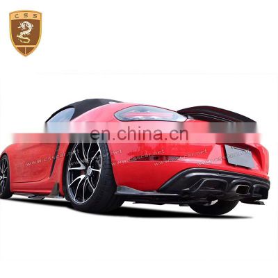 China Factory Full Carbon Fiber Material Side Skirts Front Lip Rear Detector Suitable For Porsche 718 Boxster Cayman Body Kits