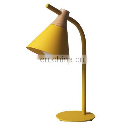 2020 New Macaron Table Lamp LED E27 Lamp Holder Study Desk Lamp Nordic Elegant Hotel Bedside Reading Light