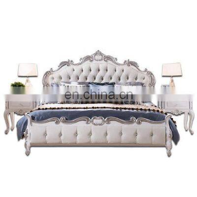 Classic European Style Carving King Size Double Bed