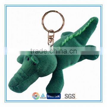 4" green alligator mini stuffed plush keychain toys