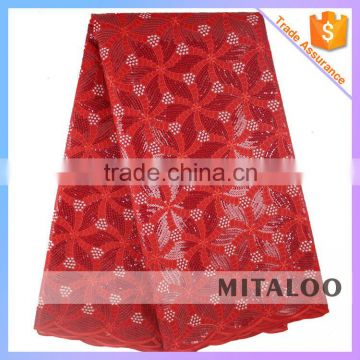 Mitaloo Wholesale Price Sequins Lace African Fashion Organza Fabric MOG0186