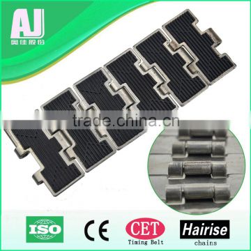Har812FH Stainless steel table top chains /heavy duty/rubber cover/conveyor manufacturer in China
