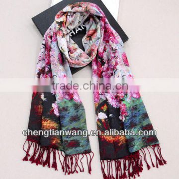 2014 ladies fashion scarves design fashion double-layer high quality ladies fashion scarves