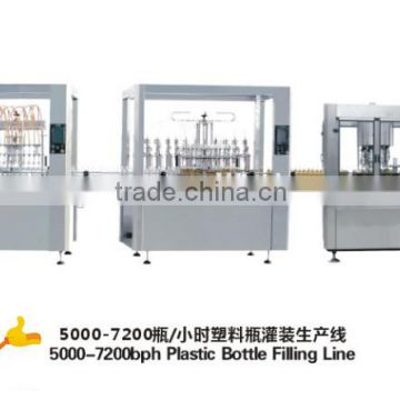Automatic Oral Liquid Plastic Bottle Filling Line, (20-500ml, 5000-7200bph)
