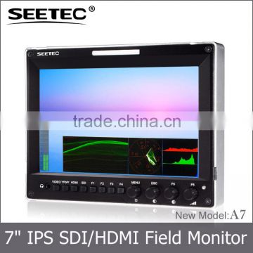7 inch full hd field hdmi small monitor for dslr kits ips panel resolution 1280X800 waveform