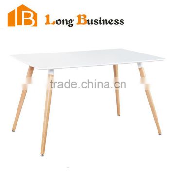 LB-AL5413 Dining Room Furniture MDF Solid Wood Dining Table with White Painting