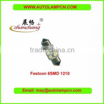 auto LED light bulb Festoon LED bulb 6SMD