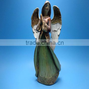 Year Round life size fiberglass resin angel statue for home decorations