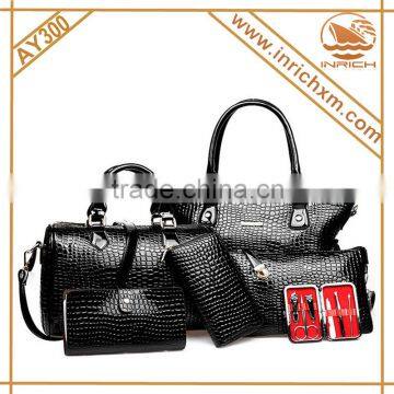 6pcs in 1 set cheap price tote lady handbag, High qualityhigh quality cutlery set