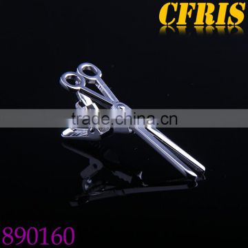 Wholesale barber scissors tie clip scissor tie bar