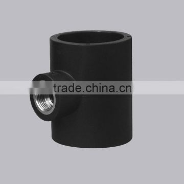 high quality pe pipe fitting female threaded tee