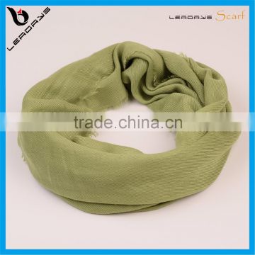 plain color fringe best selling factory supply cashmere infinity scarf