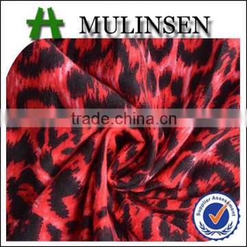 Mulinsen 2015 knitted printed spandex poly spun textil fabric cheaper price